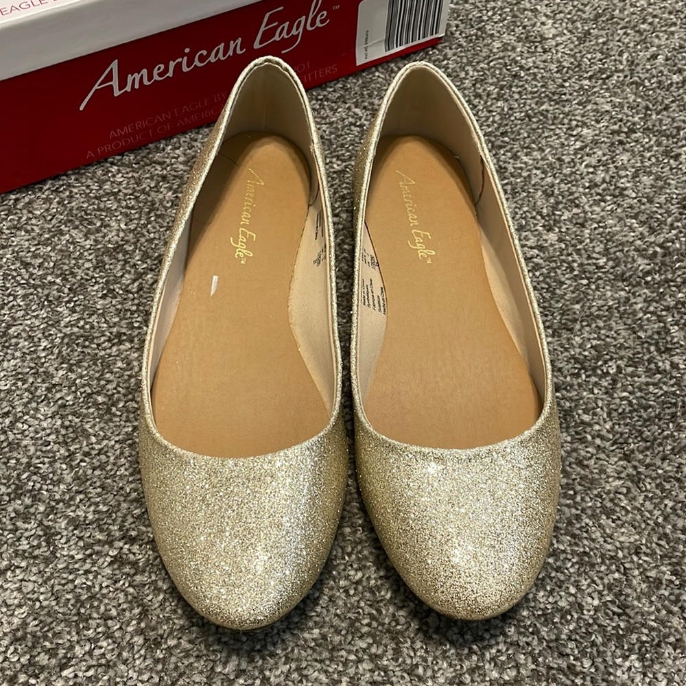 American Eagle Gold Ballet Flats - Sz 7